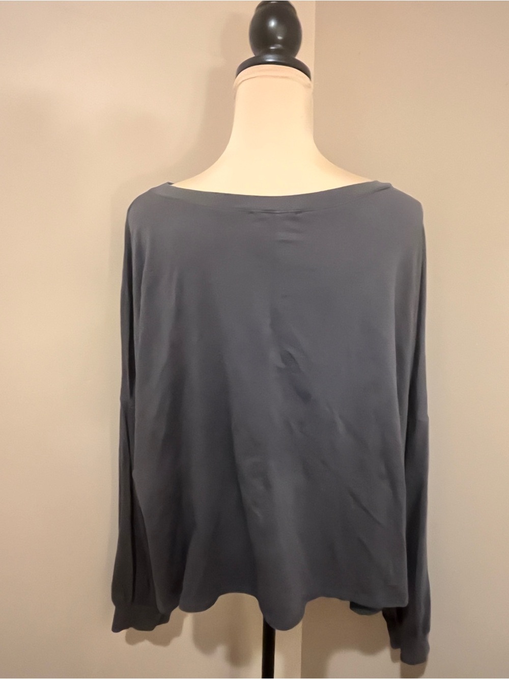Jade by Jane Oversized Gray Crew Sweatshirt with Yellow Smiley Face, 3XL - Picture 2 of 7